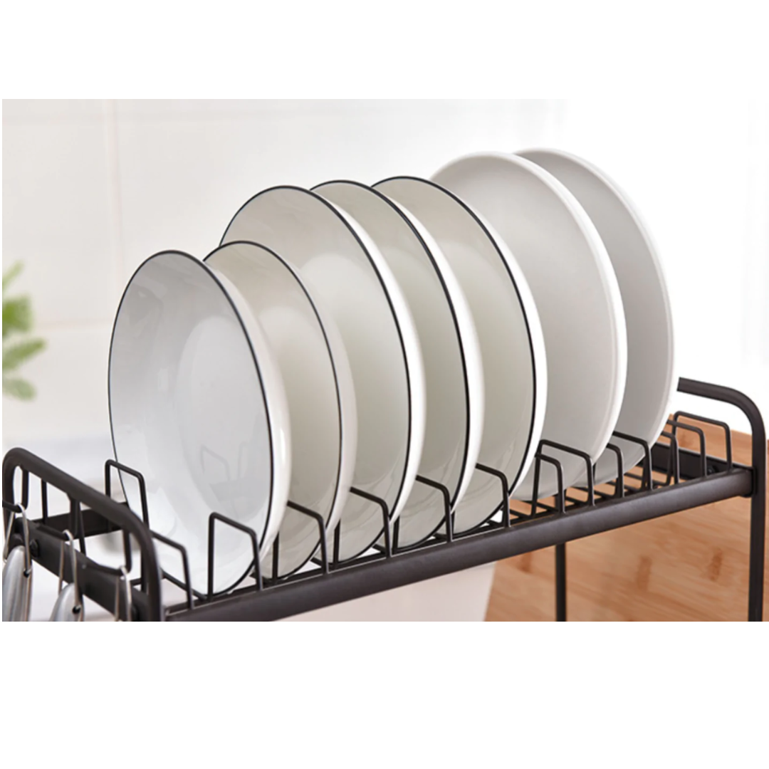 Suport Vase cu 2 Nivele Negru - Organizator Bucatarie Modern si Elegant