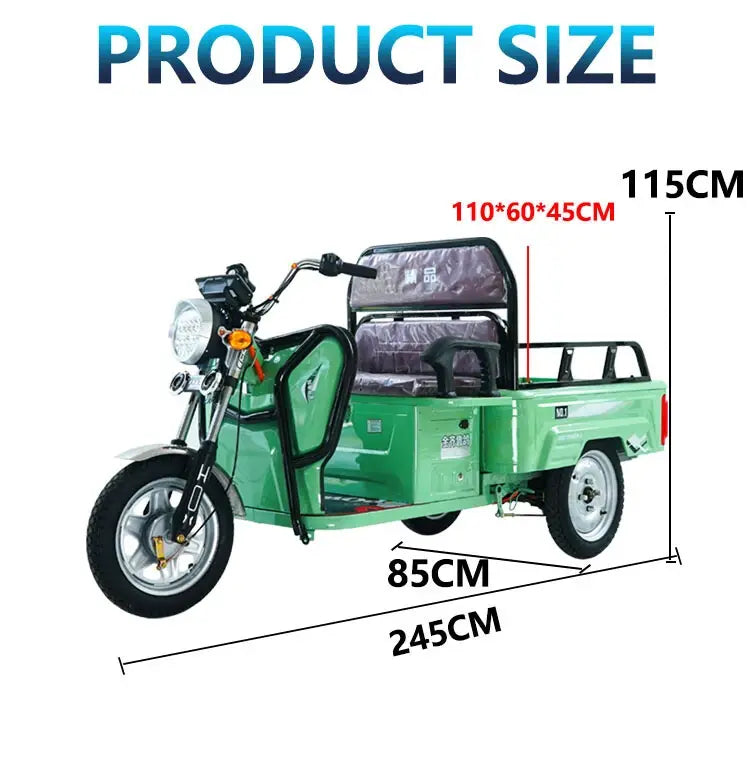 Triciclu Electric Cargo JRH 1200W – Limitat 22 km/h