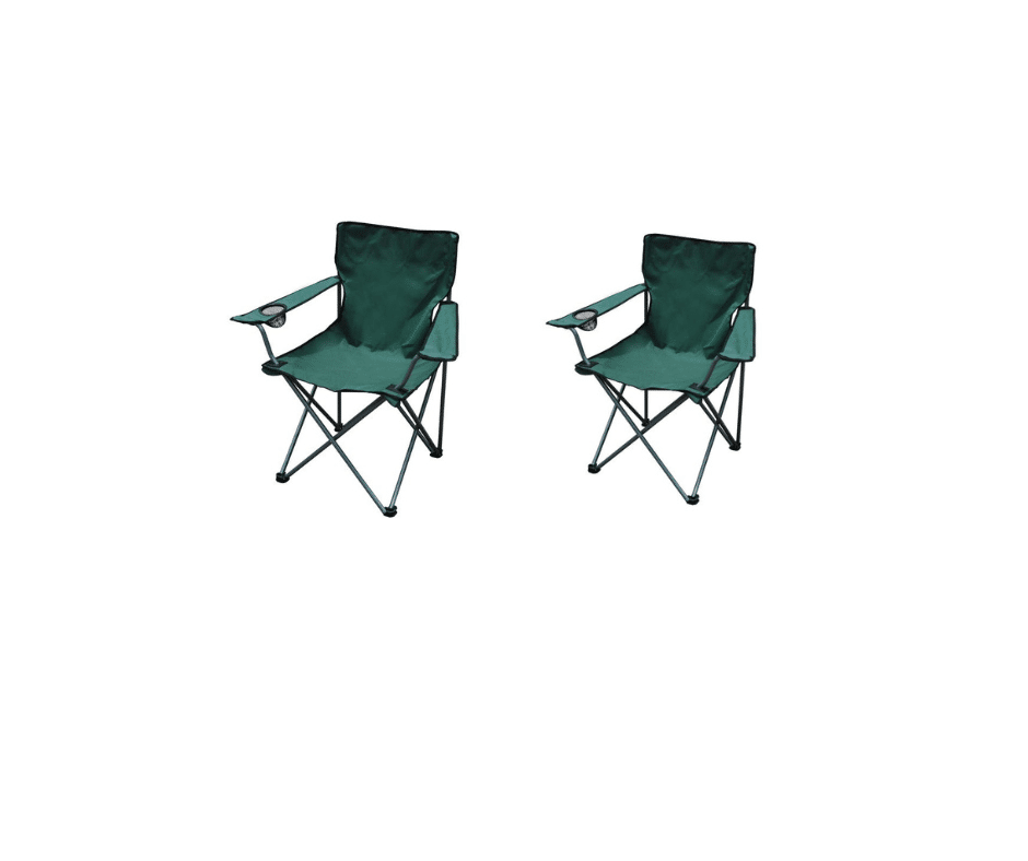set 2 Scaune de gradina, pliabil, verde, metal, 85 x 52 x 85 cm • jrh