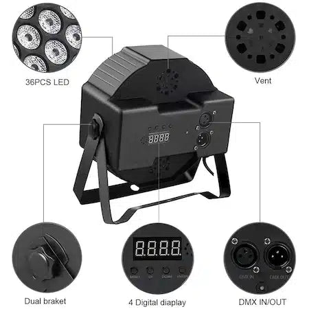 Proiector Joc De Lumini PAR 36 LED Disco / Club / Exterior