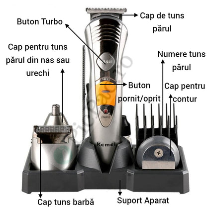 aparat de tuns electric electric profesionist, fără fir, reîncărcabil, cu t-lamă, pentru bărbați, cu bărbați, cu 4 piepteni de ghidat, mașină de tuns