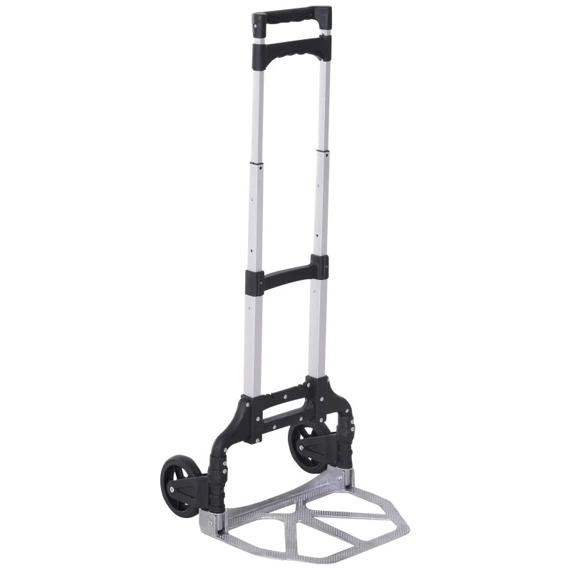 Carucior Pliabil pentru Cumparaturi cu Platforma si Maner Extensibil - Capacitate 70kg
