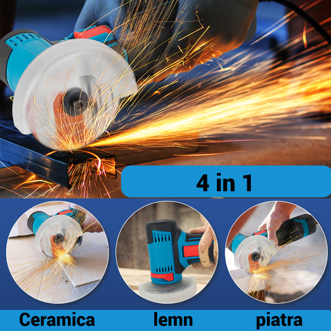 Polizor Unghiular Fara Fir 24V Li-ion, 19500 RPM - Mini Flex Portabil pentru Bricolaj