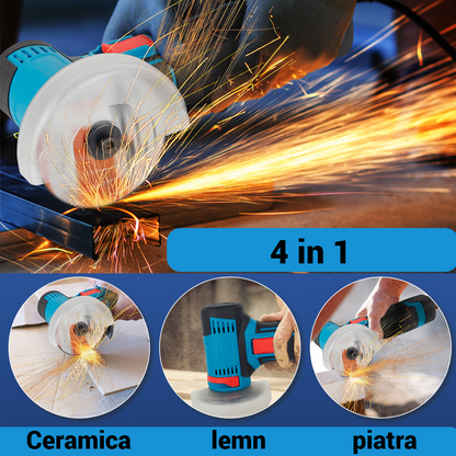 Polizor Unghiular Fara Fir 24V Li-ion, 19500 RPM - Mini Flex Portabil pentru Bricolaj