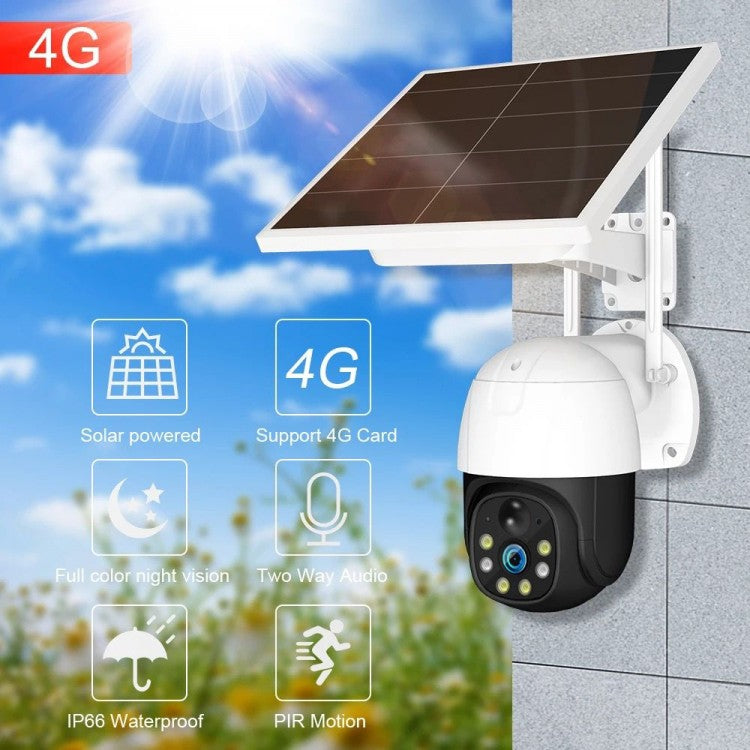 Camera Supraveghere Solara 4G SIM, 5MP Full HD, Zoom 10X, Panou Solar 9W, IP66 - 7