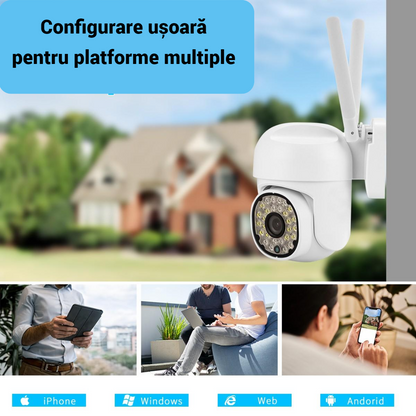 Camera de Supraveghere WiFi Exterior Full HD - Senzor Miscare, Vedere Nocturna, Rezistenta la Intemperii - 12
