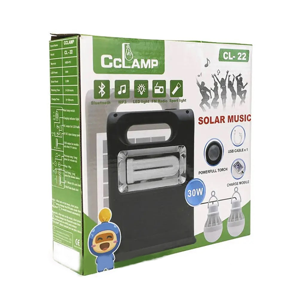 Kit Solar Camping CL-22 cu Panouri Solare, LED, Radio, USB si Incarcare Telefon - Solutia Completa Off-Grid