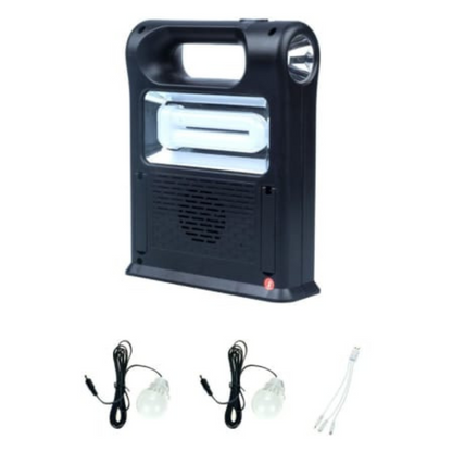 Kit Solar Camping CL-22 cu Panouri Solare, LED, Radio, USB si Incarcare Telefon - Solutia Completa Off-Grid