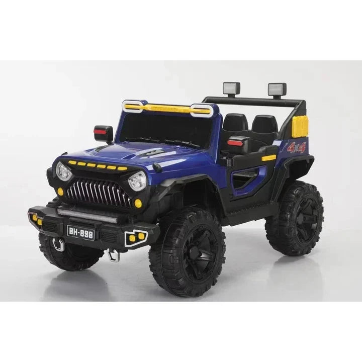 Masinuta electrica 24V pentru copii, cu doua locuri – camion electric pentru micuti, alimentat cu baterie, cu telecomanda, afisaj pentru baterie, maner, portbagaj, lumini LED si muzică