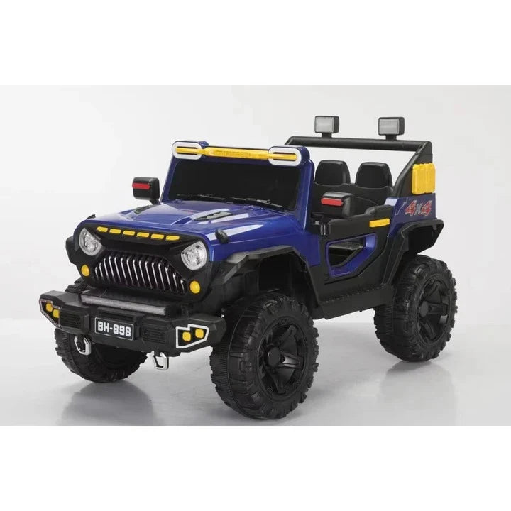 Masinuta electrica 24V pentru copii, cu doua locuri – camion electric pentru micuti, alimentat cu baterie, cu telecomanda, afisaj pentru baterie, maner, portbagaj, lumini LED si muzica