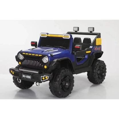 Masinuta electrica 24V pentru copii, cu doua locuri – camion electric pentru micuti, alimentat cu baterie, cu telecomanda, afisaj pentru baterie, maner, portbagaj, lumini LED si muzica