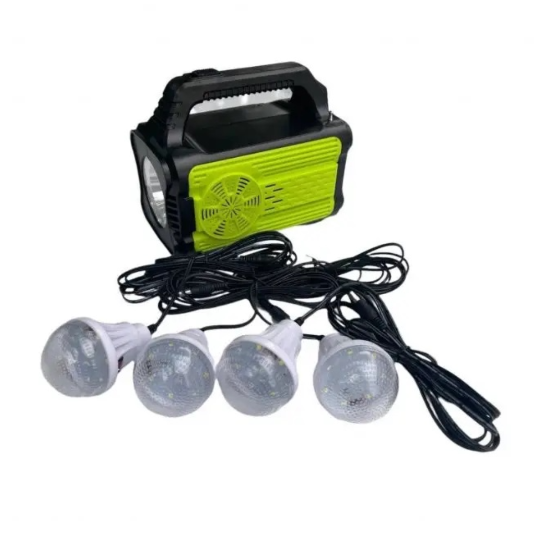 Kit Solar Portabil cu Bluetooth si Becuri LED - Sistem Fotovoltaic pentru Camping si Situatii de Urgenta