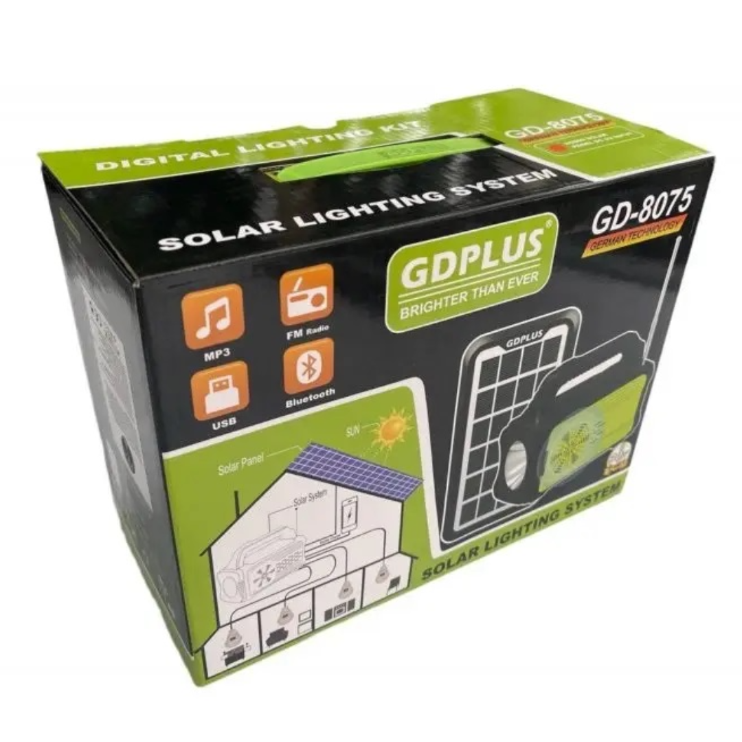 Kit Solar Portabil cu Bluetooth si Becuri LED - Sistem Fotovoltaic pentru Camping si Situatii de Urgenta