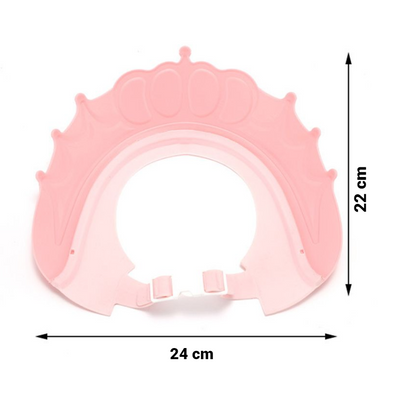 Palarie de protectie pentru baie copii - Coroana reglabila anti-sampon, silicon, 6+ luni