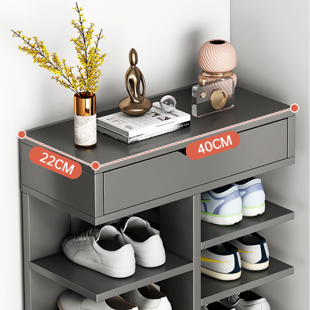 Pantofar cu 7 Etaje, Design Elegant, Gri - Organizare Optima Incaltaminte
