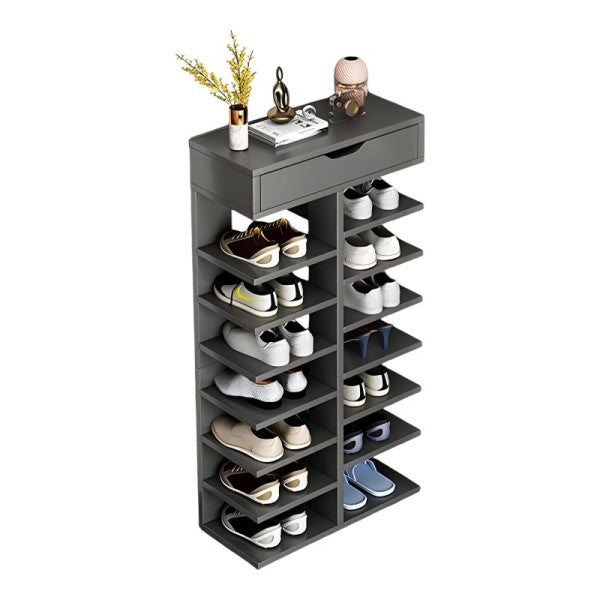 Organizator Vertical Pantofi 8-14 Perechi - Alb, Compact 48x24x80cm, Ideal Dormitor si Dressing