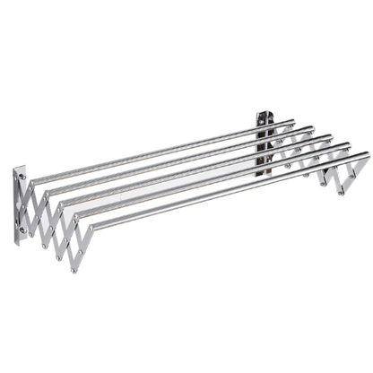 Uscator de rufe telescopic de perete tip acordeon din aluminiu - suport retractabil pentru economie de spatiu