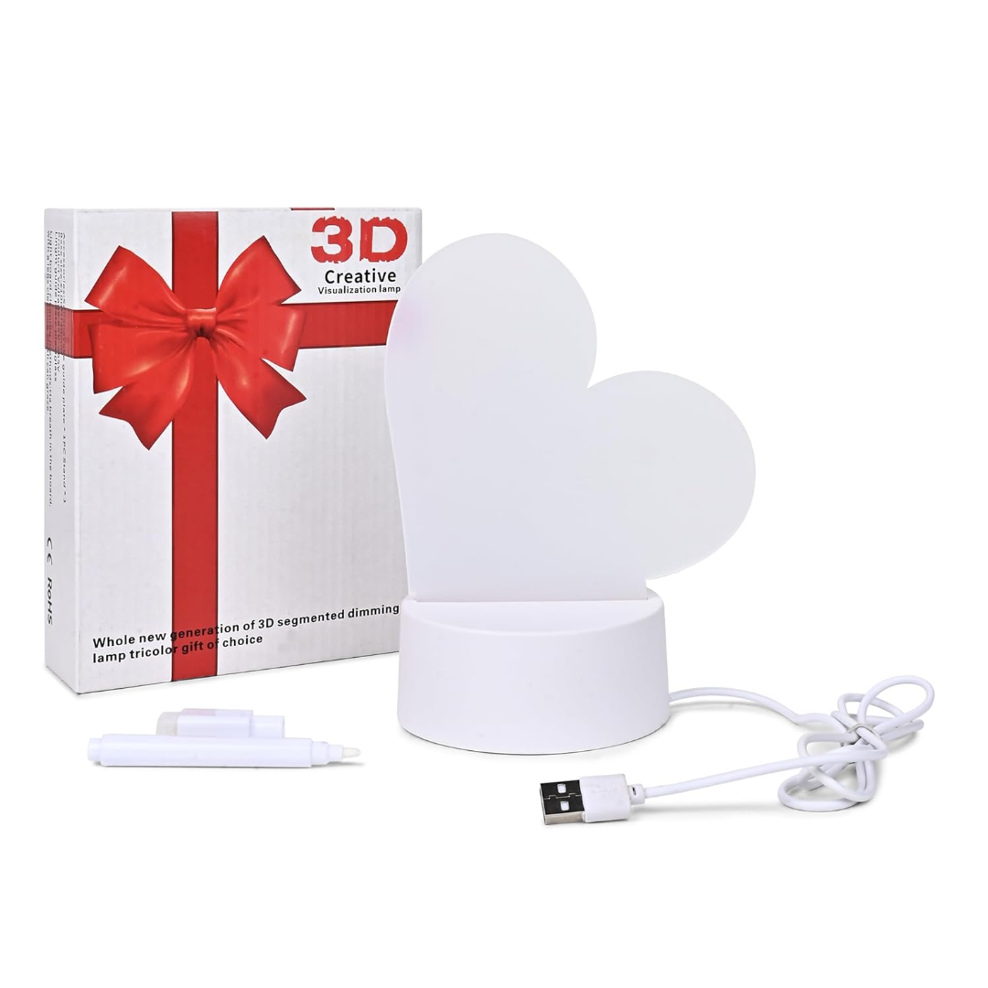 Lampa de Veghe LED Personalizata cu Tabla Refolosibila - Perfect pentru Notite si Mesaje - 12