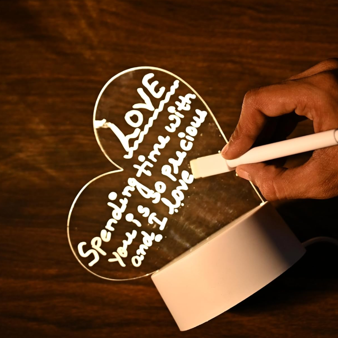 Lampa de Veghe LED Personalizata cu Tabla Refolosibila - Perfect pentru Notite si Mesaje - 14