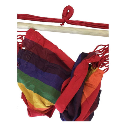 Hamac suspendat tip scaun multicolor - Material confortabil, capacitate 100kg, dimensiuni 100x120cm