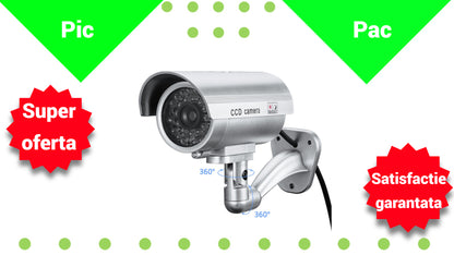 Camera de Supraveghere Falsa cu LED si Baterii - Protectie Vizibila pentru Casa si Afacerea Ta