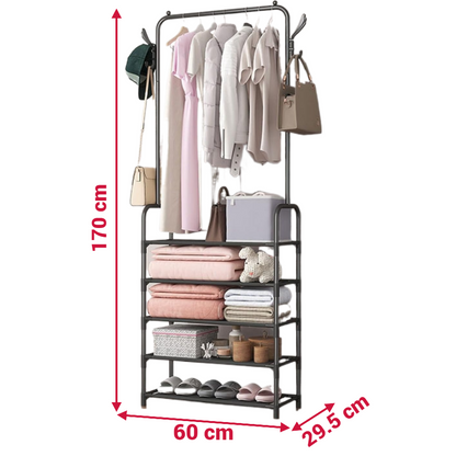 Cuier Multifunctional cu 5 Rafturi pentru Incaltaminte - Suport Haine si Umerase