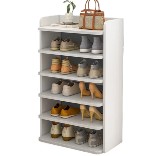Pantofar cu 7 Etaje din PAL - Organizator Pantofi Elegant, Culoare Lemn Inchis