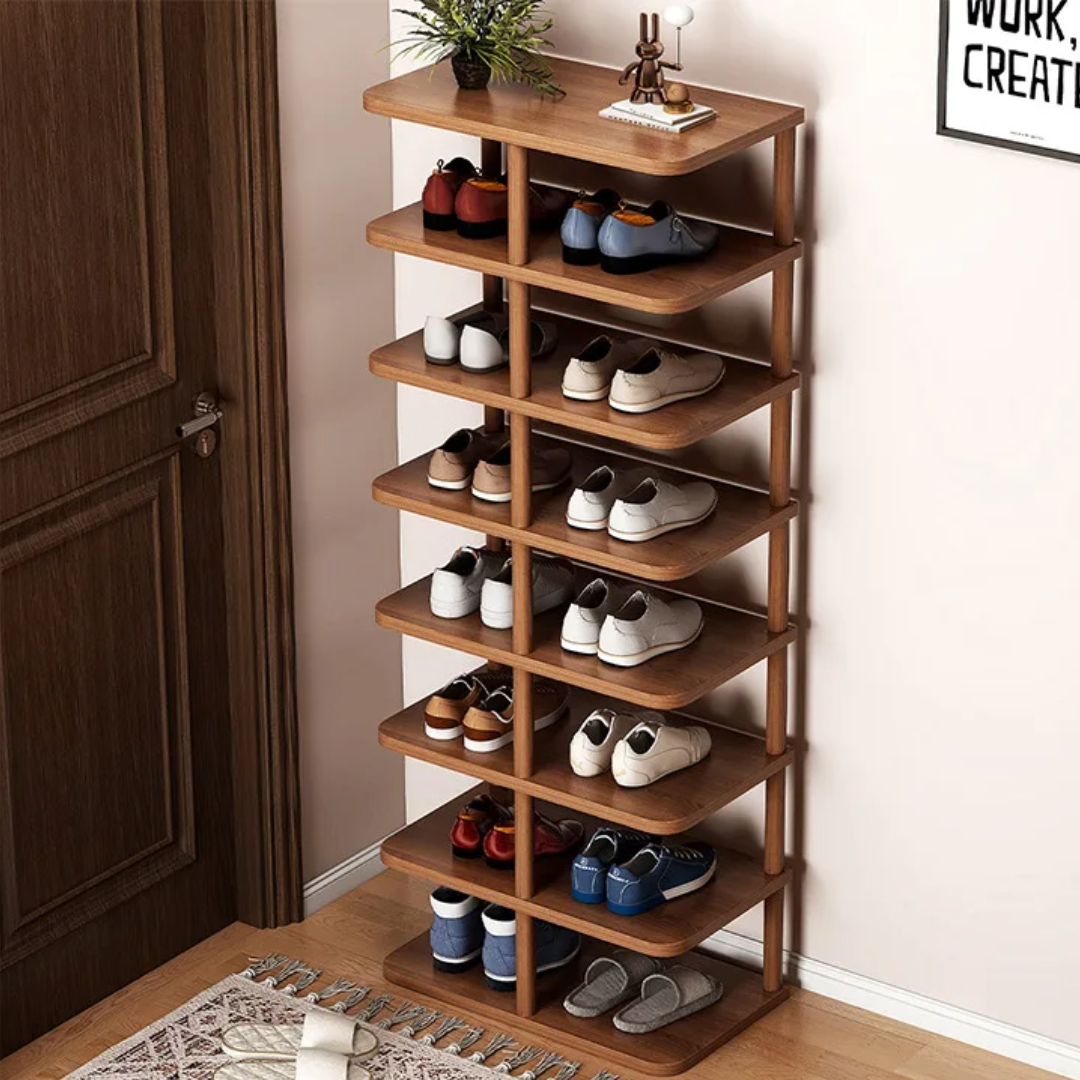 Pantofar cu 8 Rafturi Maro 48x24x112cm - Organizator Incaltaminte Dormitor si Hol