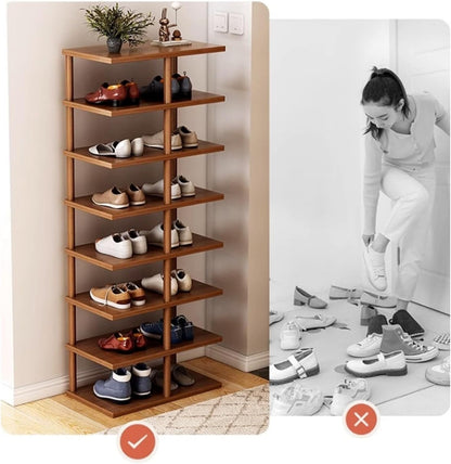 Pantofar cu 8 Rafturi Maro 48x24x112cm - Organizator Incaltaminte Dormitor si Hol