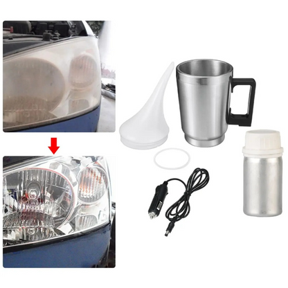 Kit Profesional Restaurare Faruri Auto cu Cana Electrica - Elimina Zgarieturile si Ingalbenirea