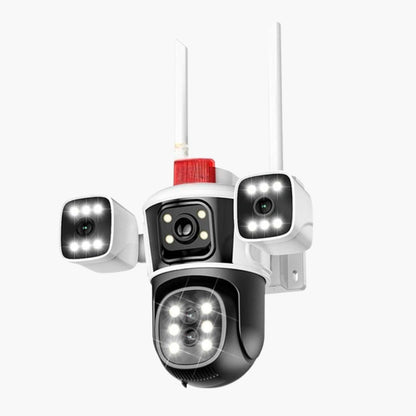 Camera de Supraveghere 6K, PTZ 12MP Ultra-HD, Zoom 10X, Vedere Nocturna Color, Detectare Miscare PIR, Microfon Bidirectional, Rezistenta la Apa IP66, Stocare Cloud sau Micro SD