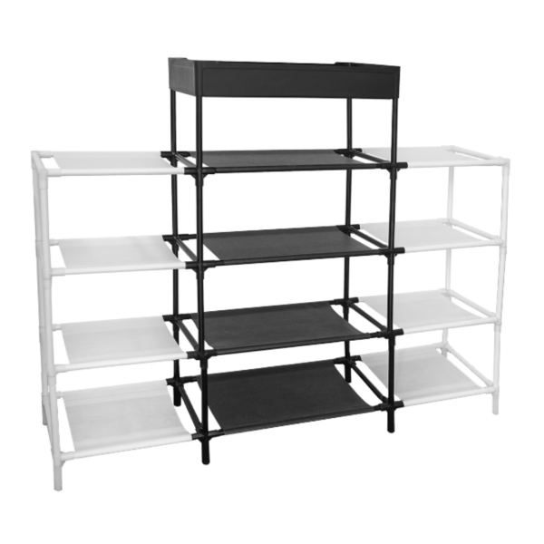 Pantofar cu 7 Etaje din PAL - Organizator Pantofi Elegant, Culoare Lemn Inchis