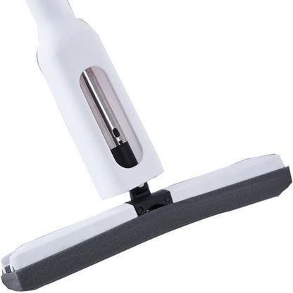 Set Mop Rotativ cu Galeata si Separator Apa, Maner Inox si 2 Capete Microfibra