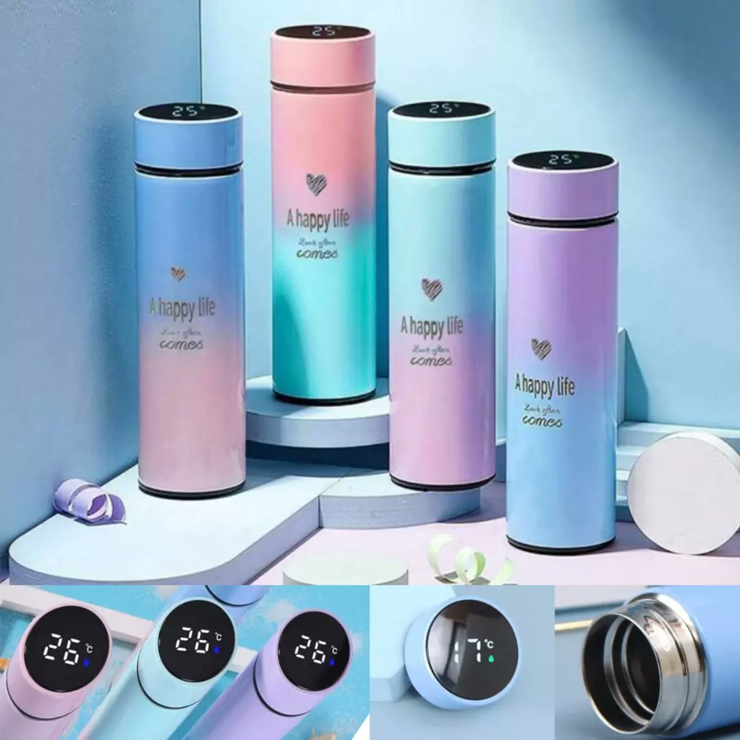 Termos Digital 500ml din Otel Inoxidabil cu Afisaj LED Temperatura - Izolare Termica 12-14 Ore