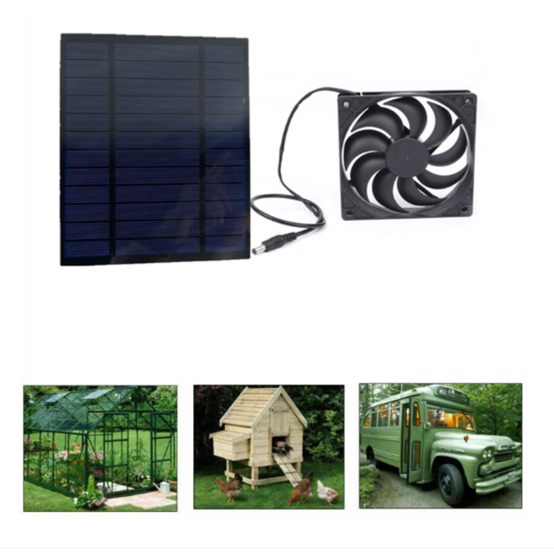 Mini Ventilator cu Panou Solar - Portabil, Ecologic, Silentios pentru Camping si Outdoor