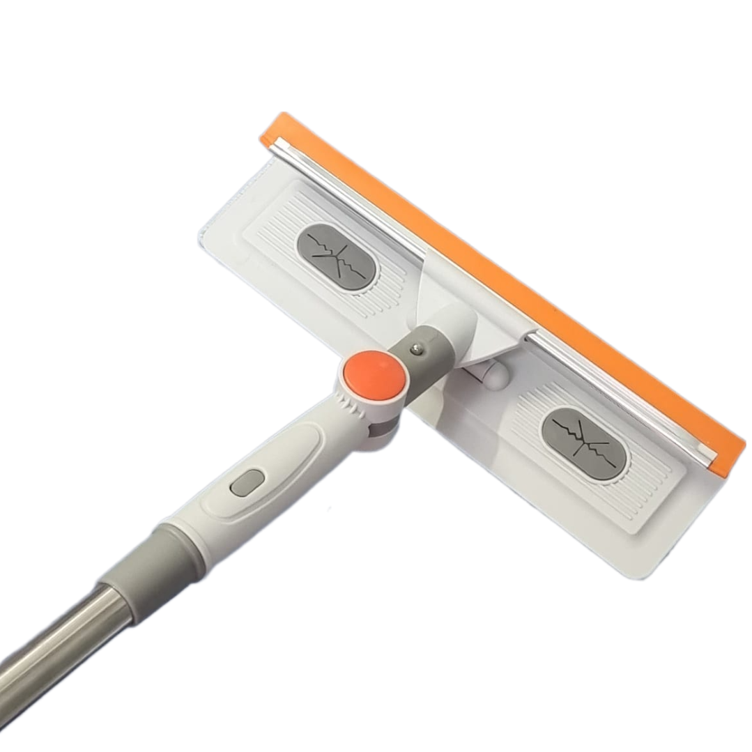 Mop Multifunctional cu Microfibra si Racleta Silicon - Rotire 180° si Maner Telescopic - 9