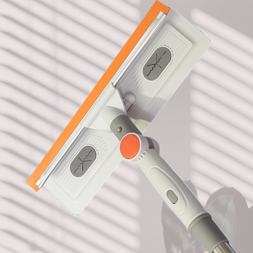 Mop Multifunctional cu Microfibra si Racleta Silicon - Rotire 180° si Maner Telescopic - 10