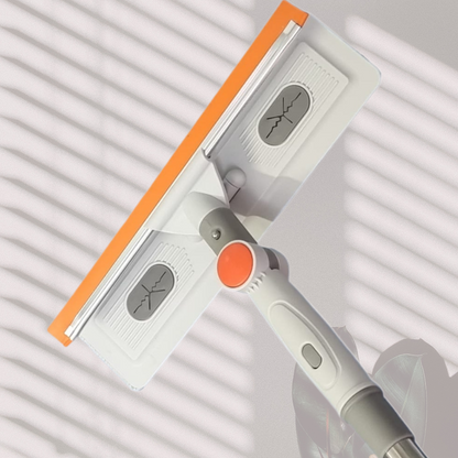 Mop Multifunctional cu Microfibra si Racleta Silicon - Rotire 180° si Maner Telescopic - 10