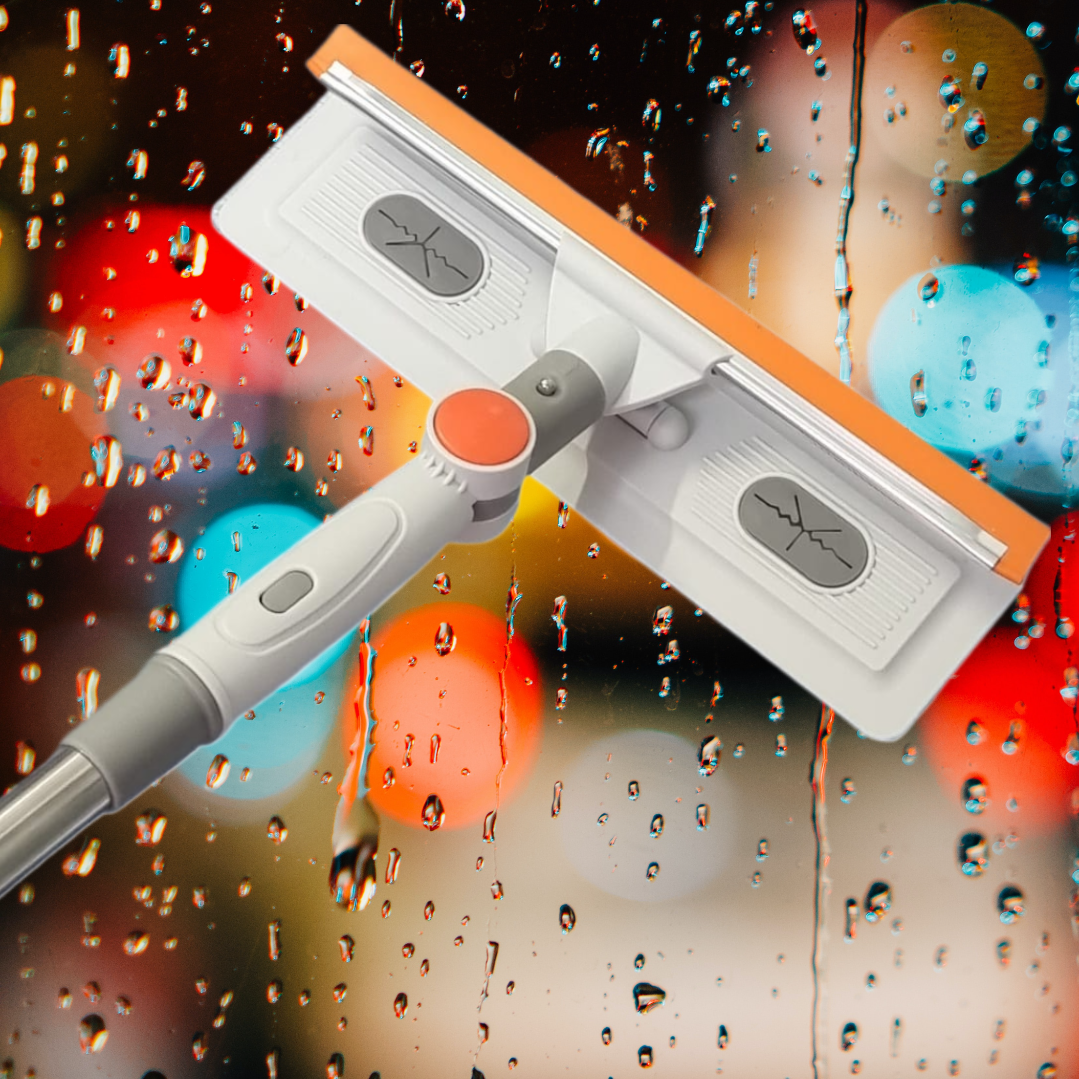 Mop Multifunctional cu Microfibra si Racleta Silicon - Rotire 180° si Maner Telescopic - 11