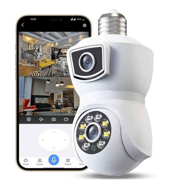 Camera de Supraveghere Inteligenta cu Bec E27, Rotatie 360°, Viziune Nocturna Color si Audio Bidirectional - 6