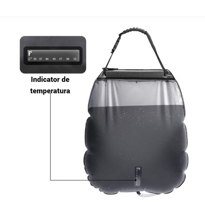 Dus camping PVC 15L, cu indicator de temperatura, incalzire solara eficienta