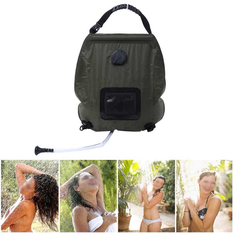 Dus camping PVC 15L, cu indicator de temperatura, incalzire solara eficienta