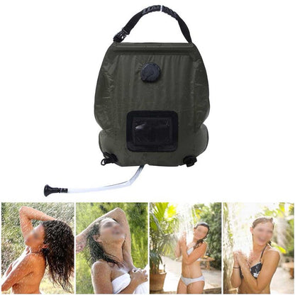 Dus camping PVC 15L, cu indicator de temperatura, incalzire solara eficienta