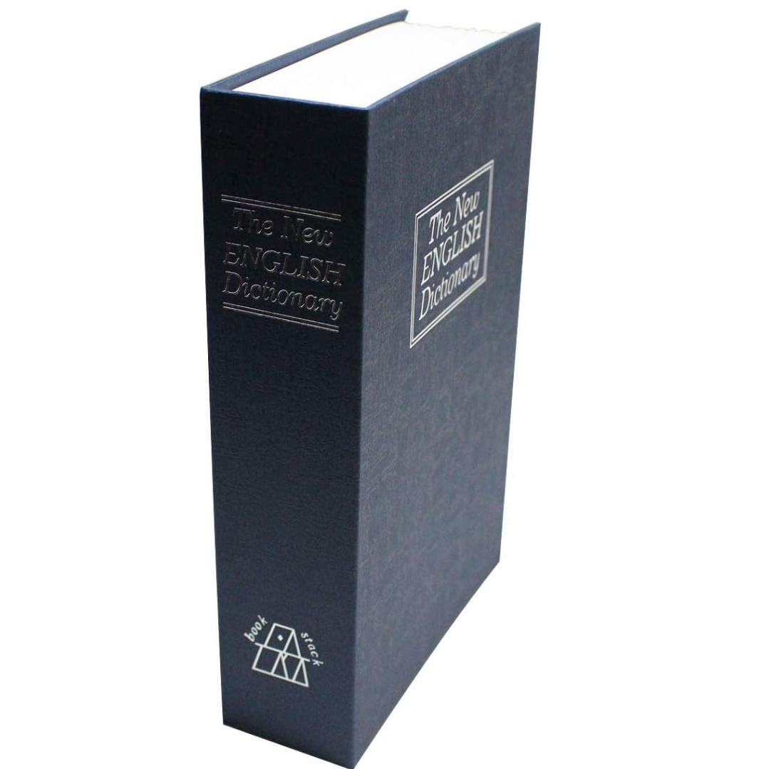 Seif camuflat tip dictionar englez cu cheie - 180x115x55mm - Securitate discreta pentru obiecte valoroase