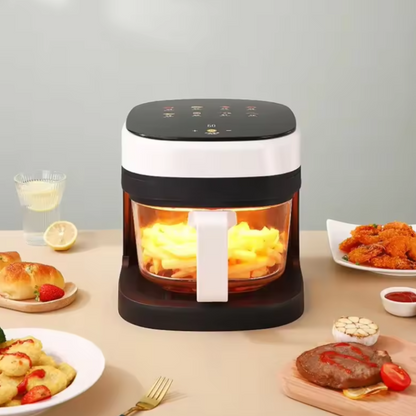 Friteuza cu Aer Cald 8.5L - Vas Transparent Rezistent, Protectie Supraincalzire