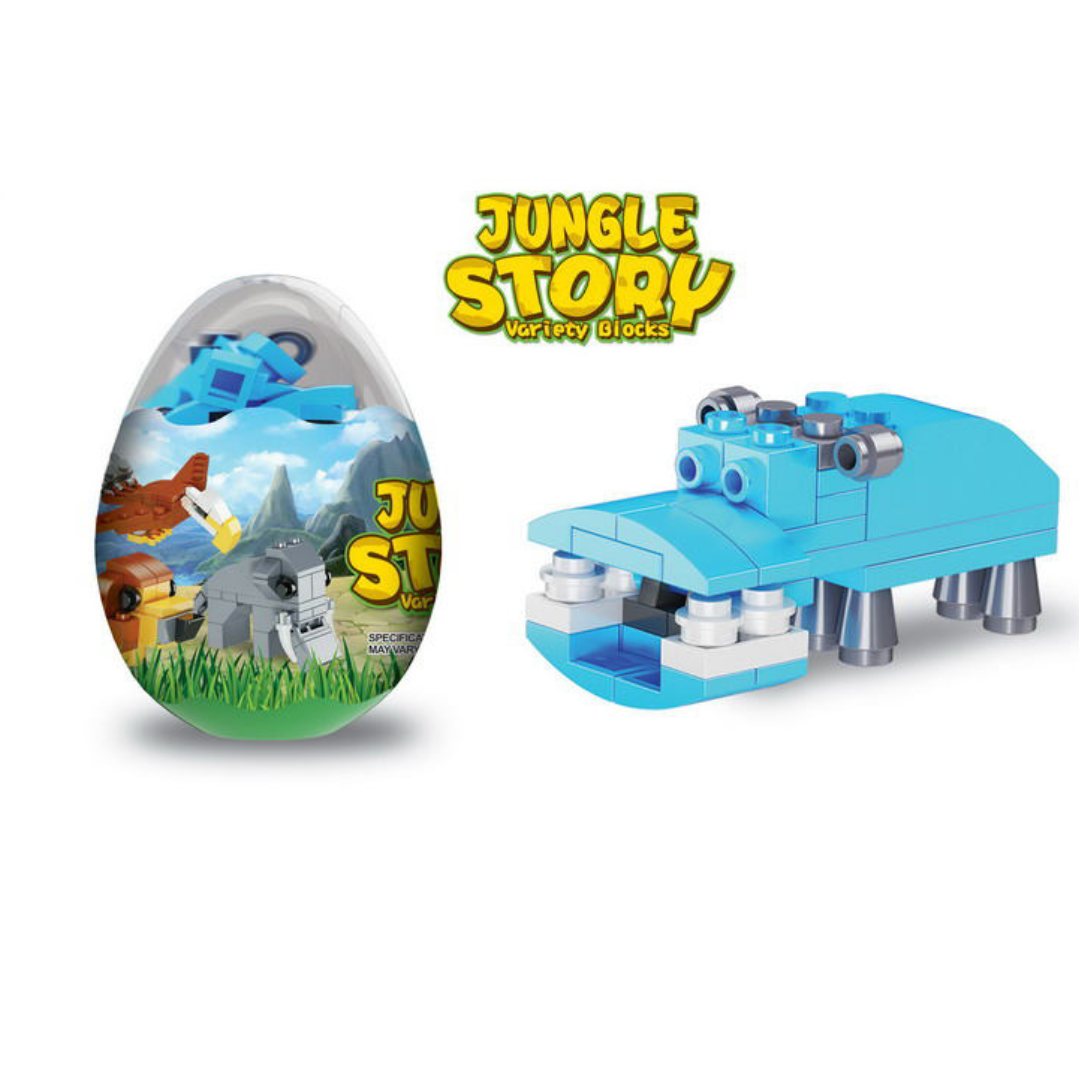 Set 12 Oua cu Surprize Animale din Jungla - Jucarie Educativa pentru Copii 3+ Ani