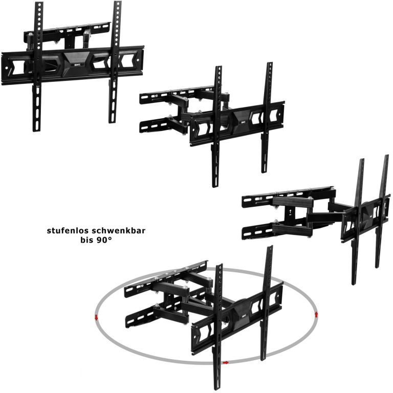 Suport TV de perete 40-80, Reglabil, Negru vesa 600x400mm