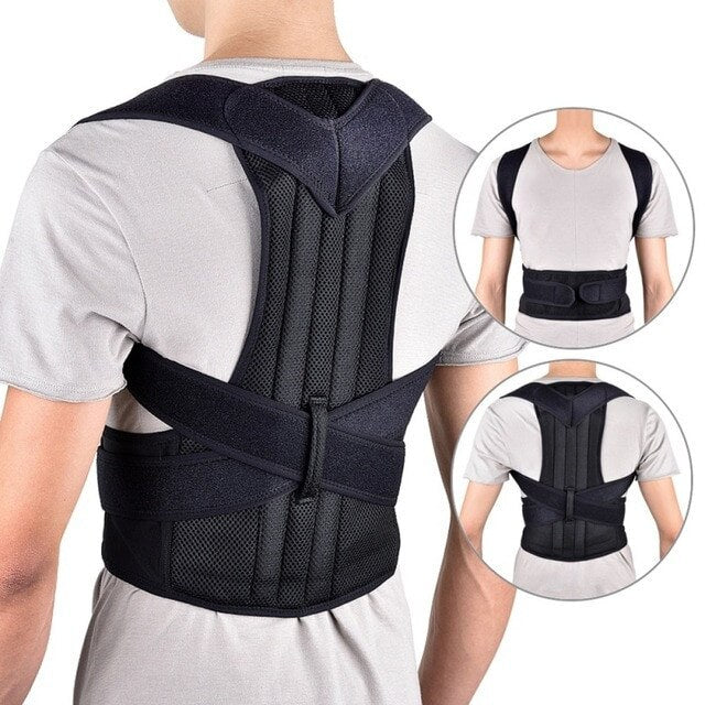 Corector postural profesional cu atele rigide pentru spate si umeri - Unisex