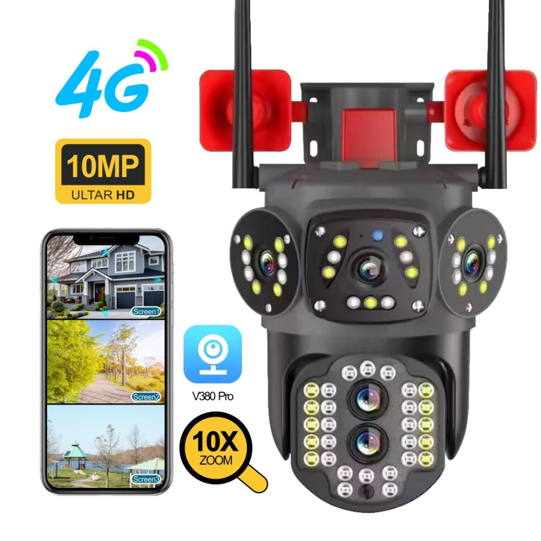 Camera Supraveghere WiFi Exterior HD PTZ cu 3 Ecrane, Vedere Nocturna, Audio Bidirentional si Stocare Cloud - 6