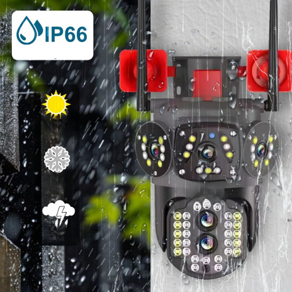 Camera Supraveghere WiFi Exterior HD PTZ cu 3 Ecrane, Vedere Nocturna, Audio Bidirentional si Stocare Cloud - 8